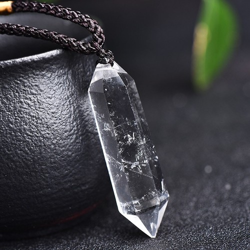 White colorless quartz crystal - white,